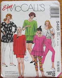 5468 LOOSE TUNICS, SHORT SKIRT, LEGGINGS LENGTHS PATTERN 6-10